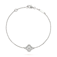 [Camiery]CLOVER  SINGLE FLOWER BRACELET SILVER