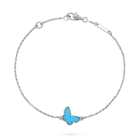 [Camiery]BUTTERFLY TURQUOISE BUTTERFLY BRACELET SILVER