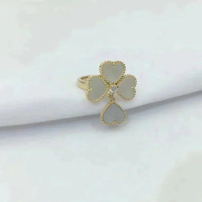 [Camiery]SWEET CLOVER WHITE MOP RING