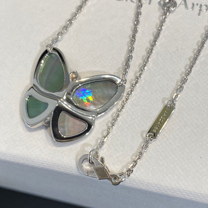 [Camiery]LARGE BUTTERFLY SILVER PENDANT DIAMOND NECKLACE