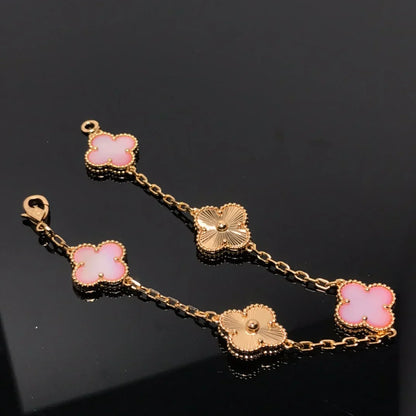[Camiery] CLOVER 5 MOTIFS  PINK MOP BRACELET COLLECTION