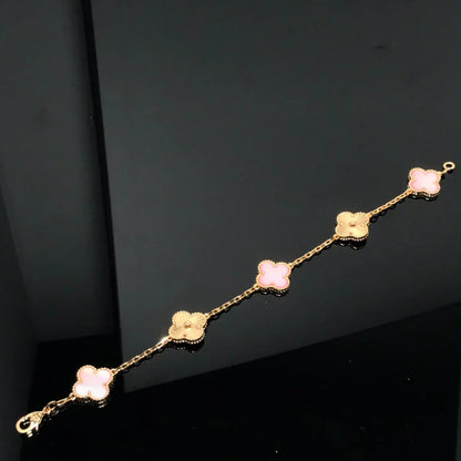 [Camiery] CLOVER 5 MOTIFS  PINK MOP BRACELET COLLECTION