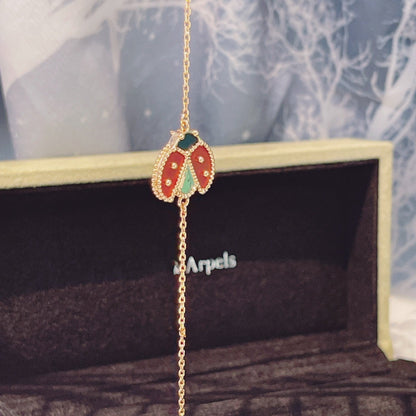 [Camiery]LUCKY SPRING 1 MOTIF PINK GOLD BRACELET