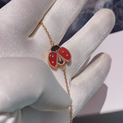[Camiery]LUCKY SPRING 1 MOTIF PINK GOLD BRACELET