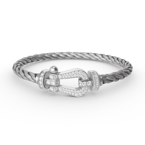 [Camiery]FORCE LARGE HORSESHOE FULL DIAMOND BRACELET SILVER