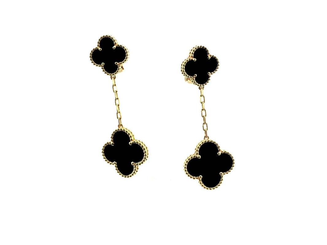 [Camiery]CLOVER 2 MOTIFS  EARRINGS (MULTIPLE CHOICESC