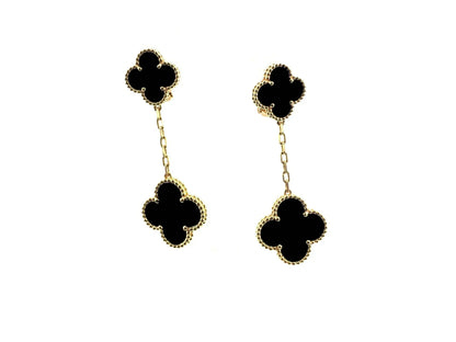 [Camiery]CLOVER 2 MOTIFS  EARRINGS (MULTIPLE CHOICESC