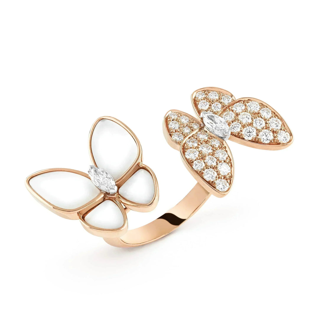 [Camiery]TWIN BUTTERFLY DIAMOND MOP RING